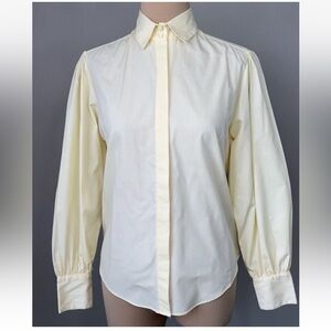 Vintage Feminine Prairie Victorian Puff Sleeve Classic Blouse Top S